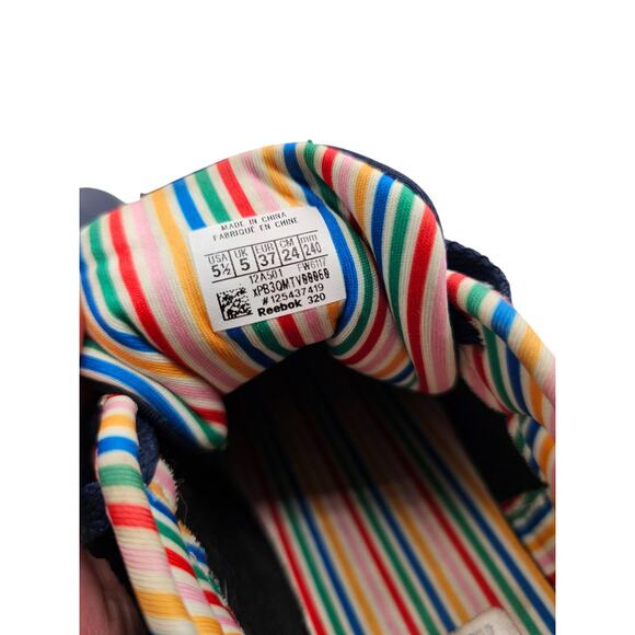 Reebok Girls Classic Sneaker FW6117 Navy Leather Lace Up Low Top Retro Size 5.5 - Picture 6 of 7